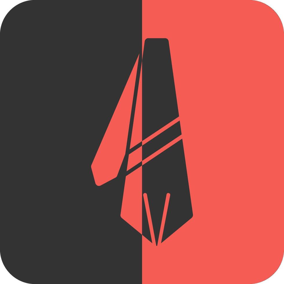 Tie Red Inverse Icon vector