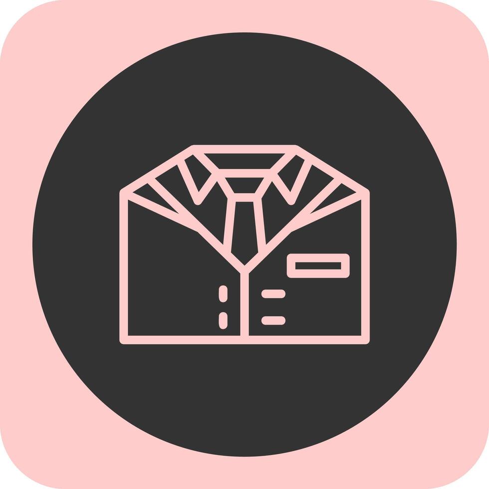 Suit Linear Round Icon vector