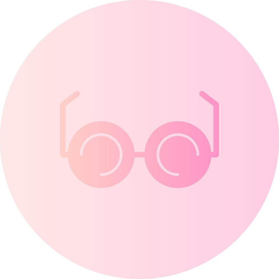 Glasses Gradient Circle Icon vector