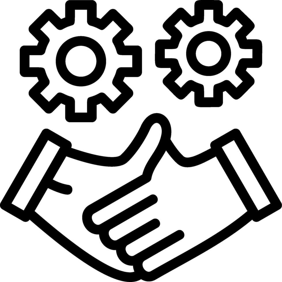 Collaboration Line Icon vector