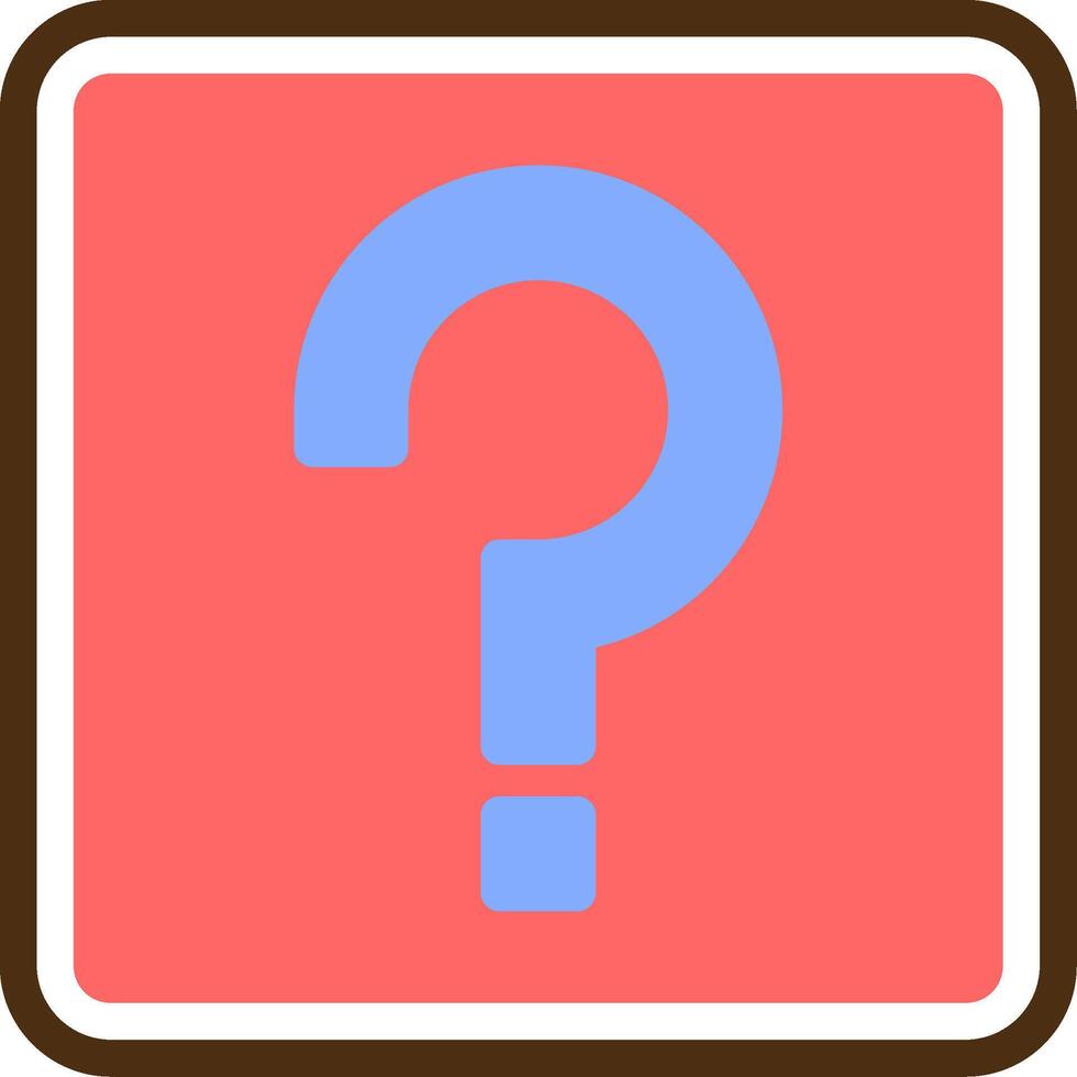 Question Mark Color Filled Icon vector