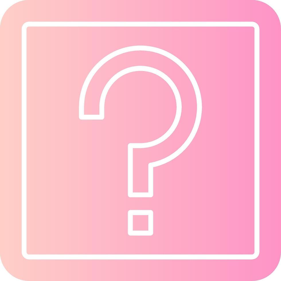 Question Mark Solid Multi Gradient Icon vector