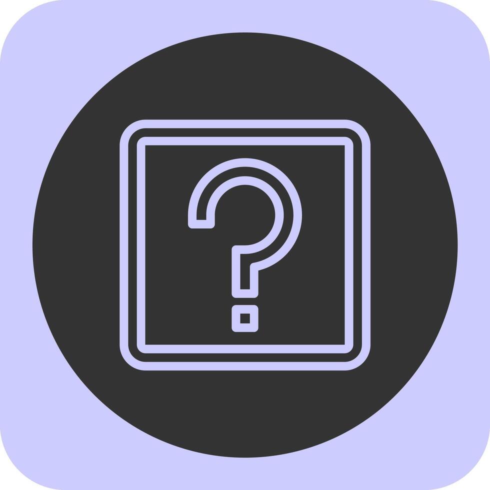 Question Mark Linear Round Icon vector