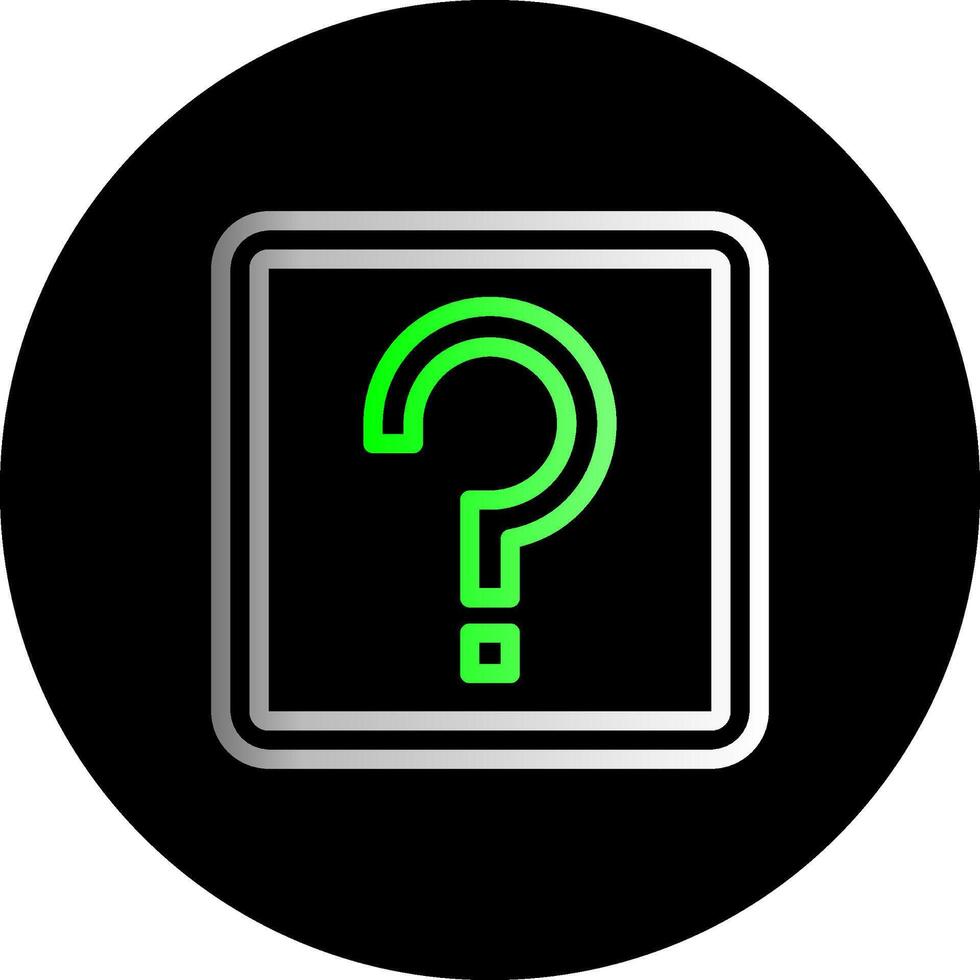 Question Mark Dual Gradient Circle Icon vector