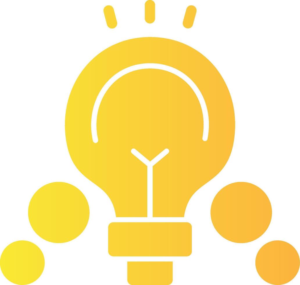 Idea Bulb Solid Multi Gradient Icon vector