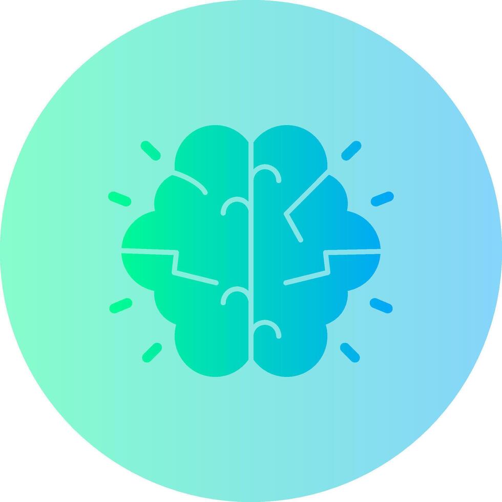 Brainstorming Gradient Circle Icon vector