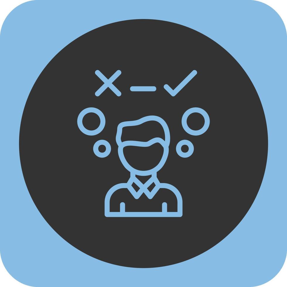 Decision Linear Round Icon vector