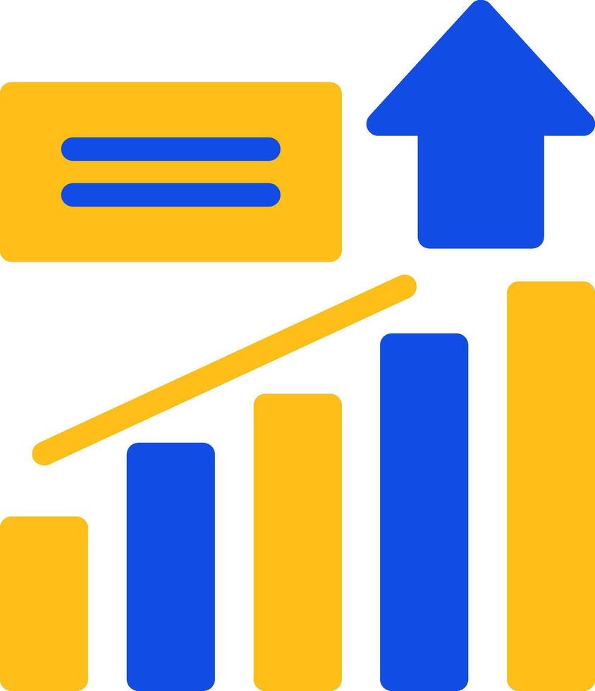 Growth Flat Two color Icon vector