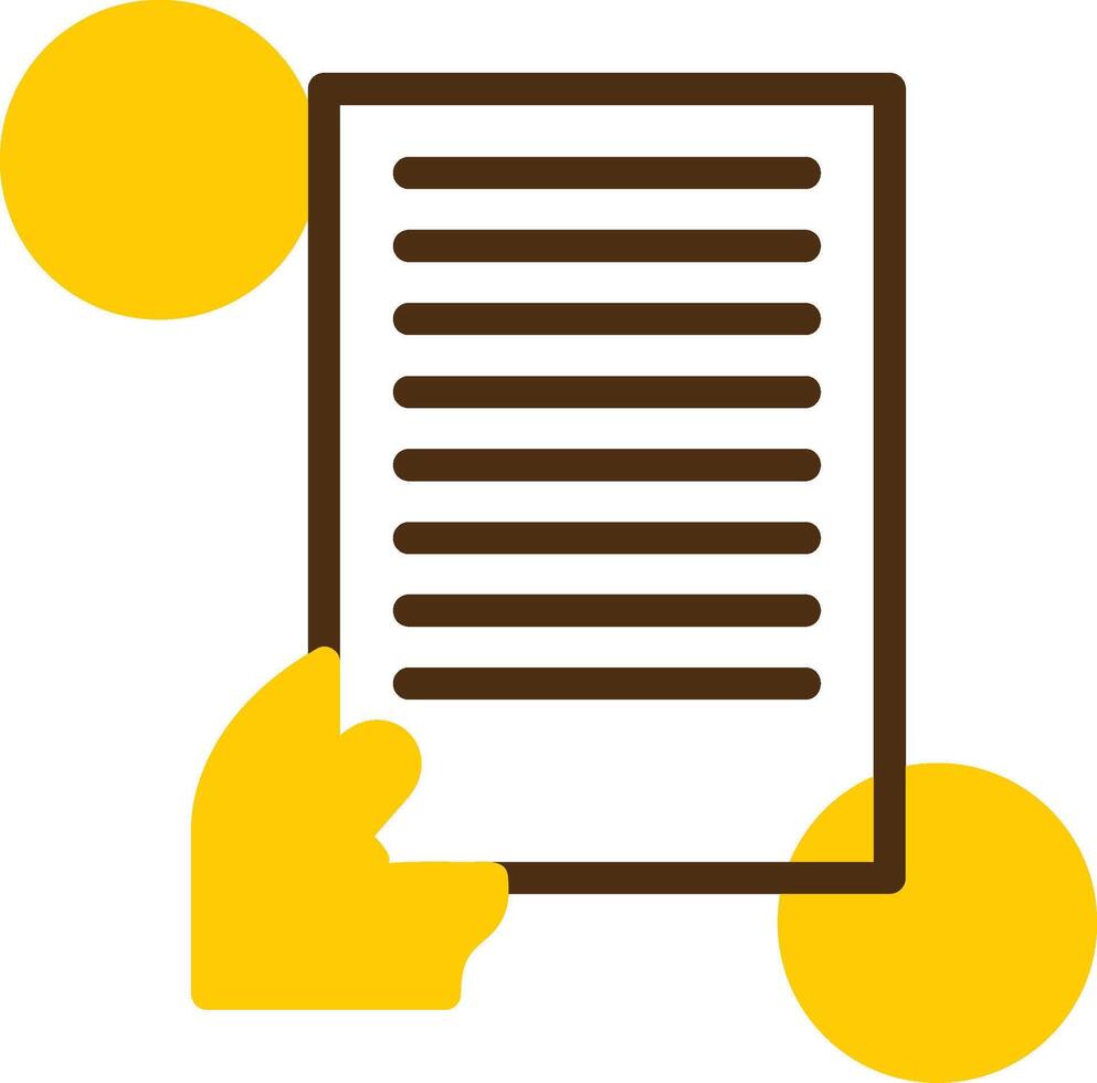 Handover Yellow Lieanr Circle Icon vector
