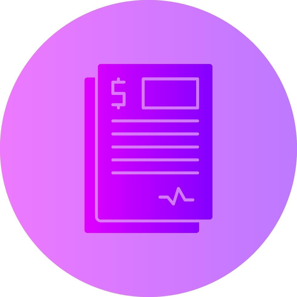 Contract Gradient Circle Icon vector