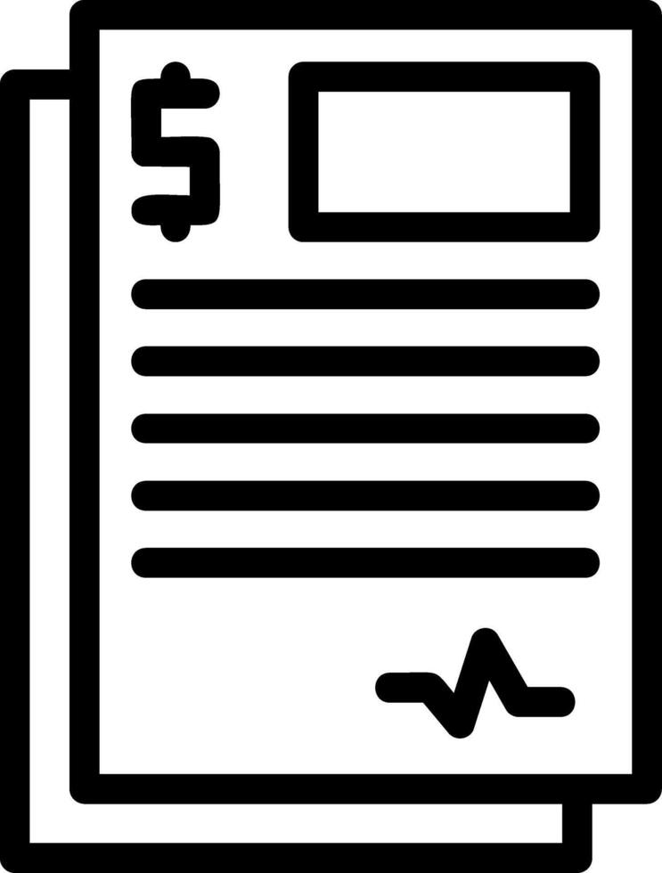 Contract Line Icon vector