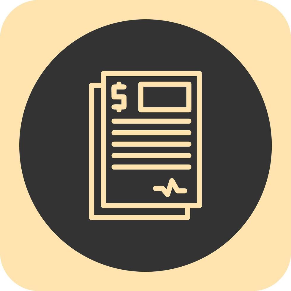 Contract Linear Round Icon vector