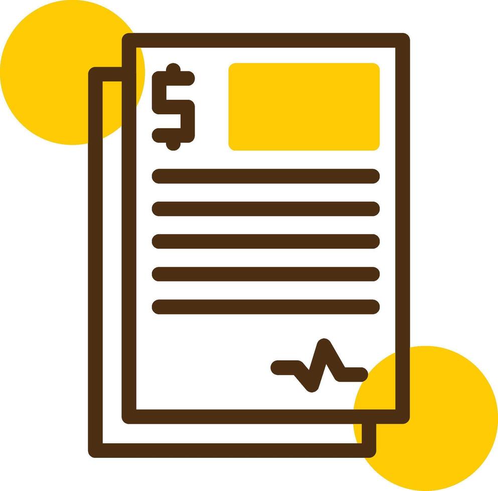 Contract Yellow Lieanr Circle Icon vector