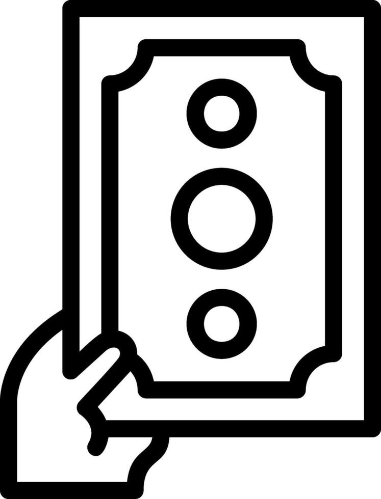 Hand Money Line Icon vector