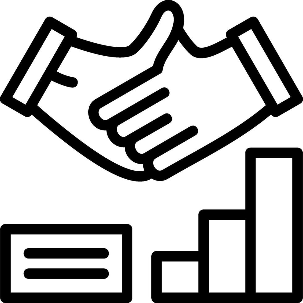 Handshake Line Icon vector