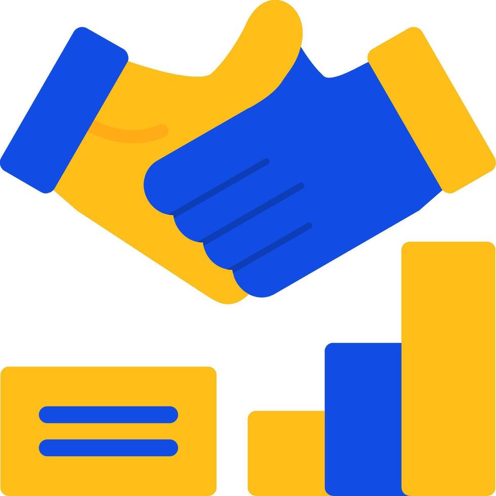 Handshake Flat Two color Icon vector