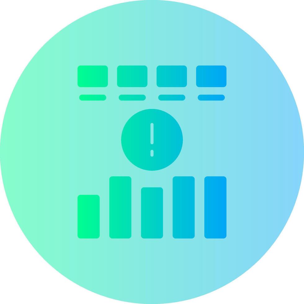 Risk Gradient Circle Icon vector