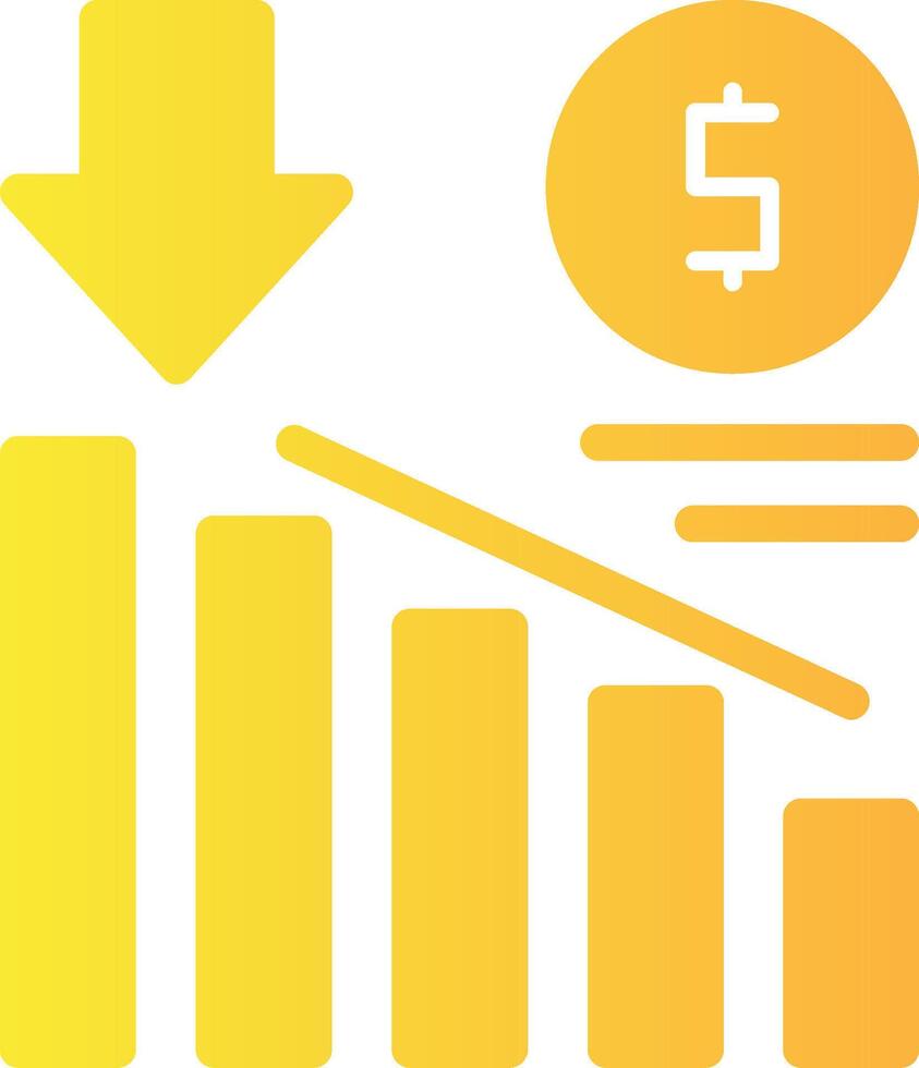 Loss Solid Multi Gradient Icon vector