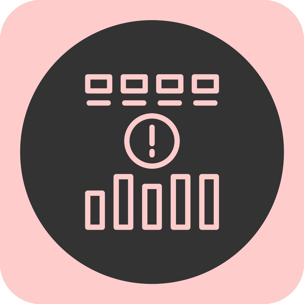 Risk Linear Round Icon vector