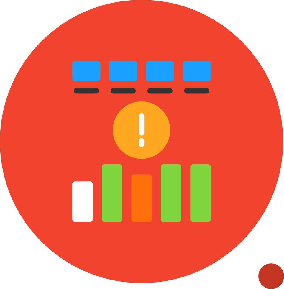 Risk Flat Shadow Icon vector