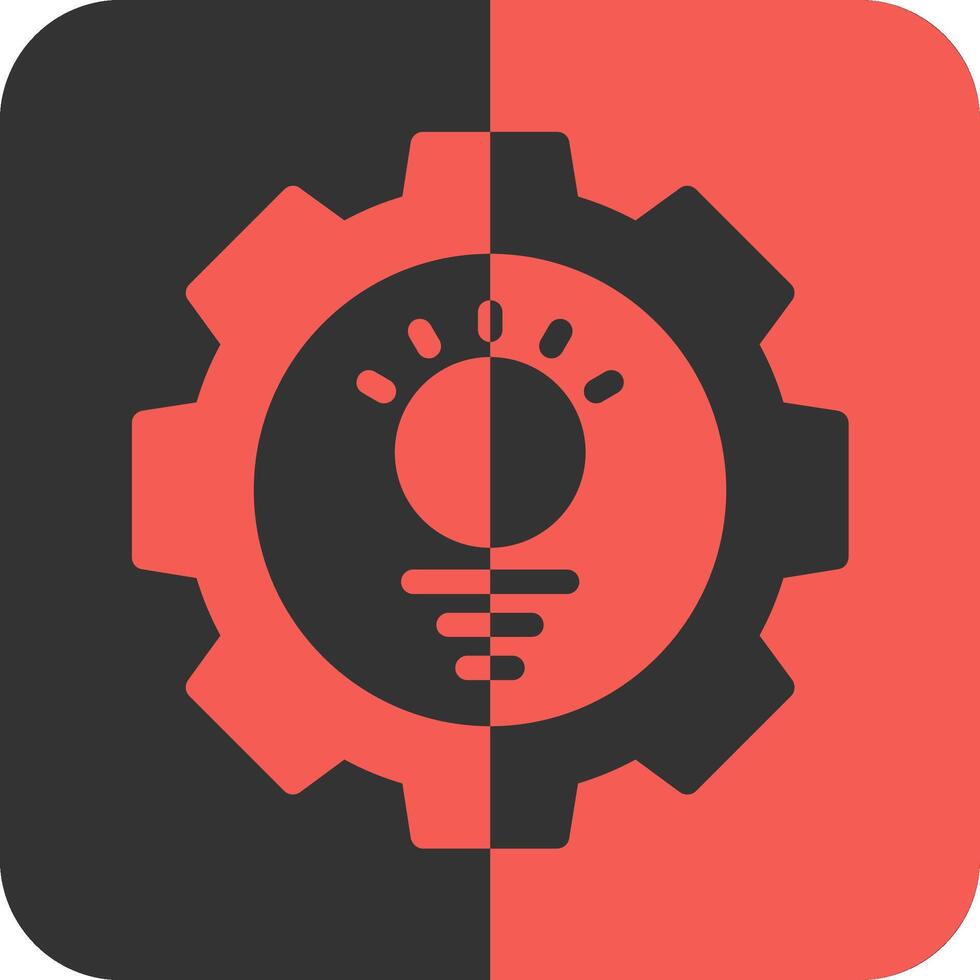 Creativity Red Inverse Icon vector