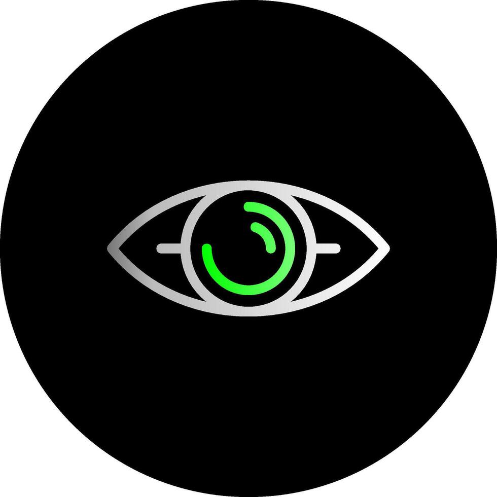 Eye Dual Gradient Circle Icon vector