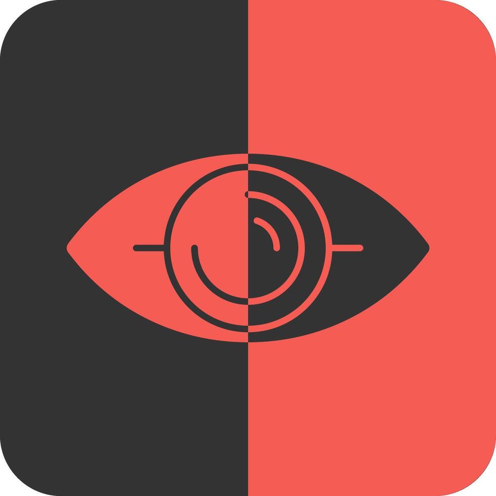 Eye Red Inverse Icon vector