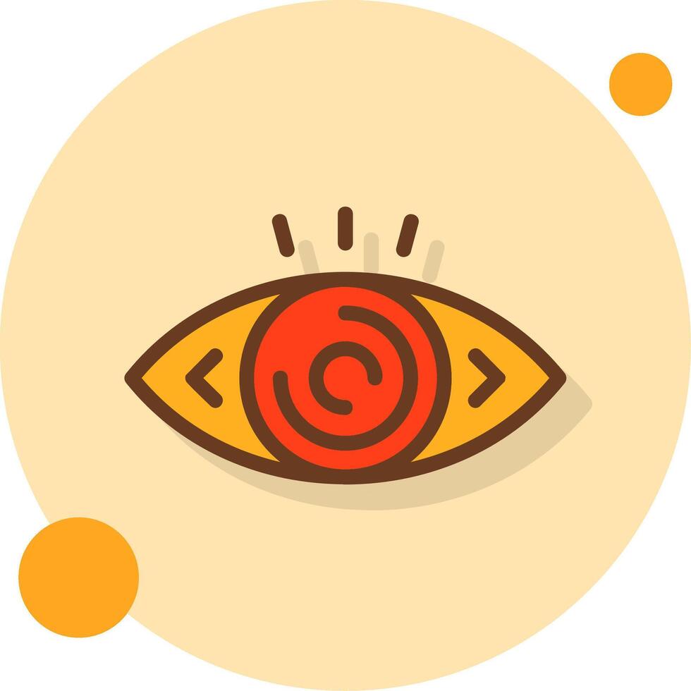 Vision Filled Shadow Cirlce Icon vector