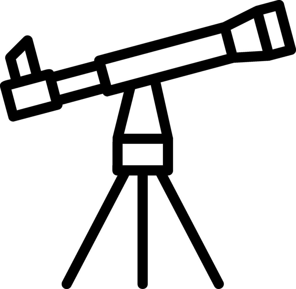 icono de línea de telescopio vector