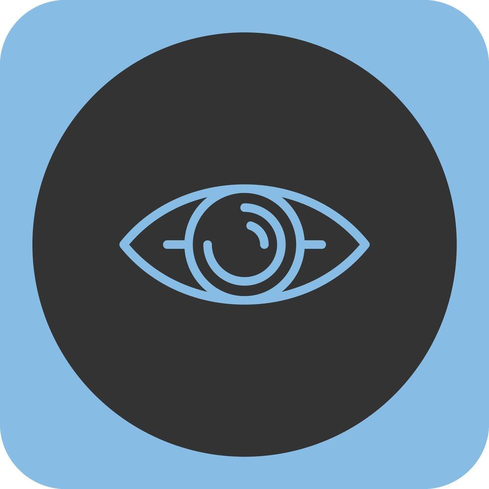 Eye Linear Round Icon vector