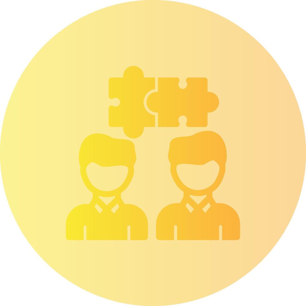 Team Building Gradient Circle Icon vector