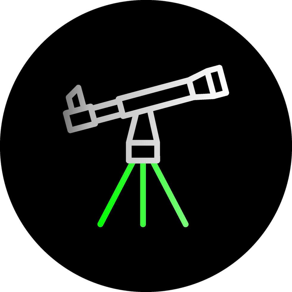 telescopio doble degradado circulo icono vector