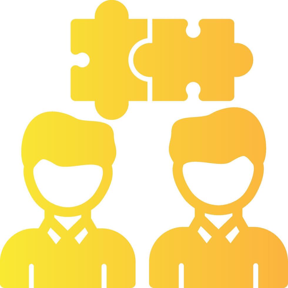 Team Building Solid Multi Gradient Icon vector