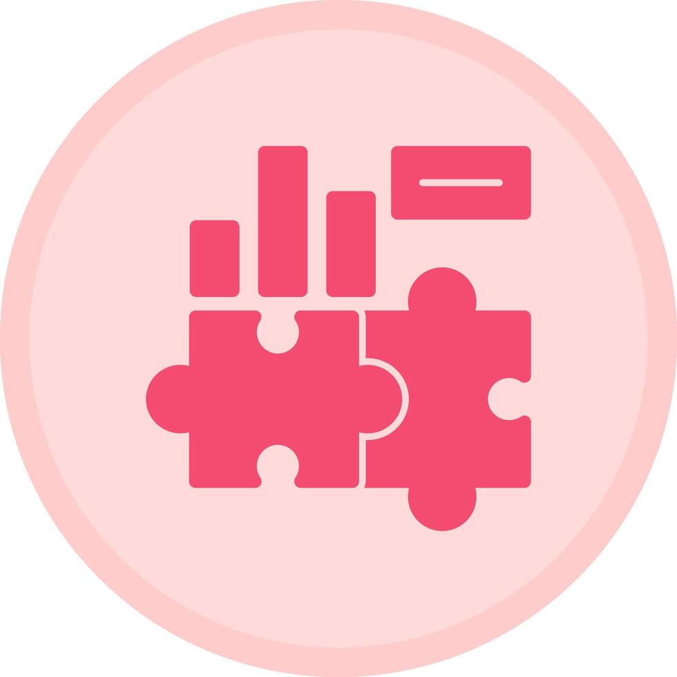 Puzzle Multicolor Circle Icon vector