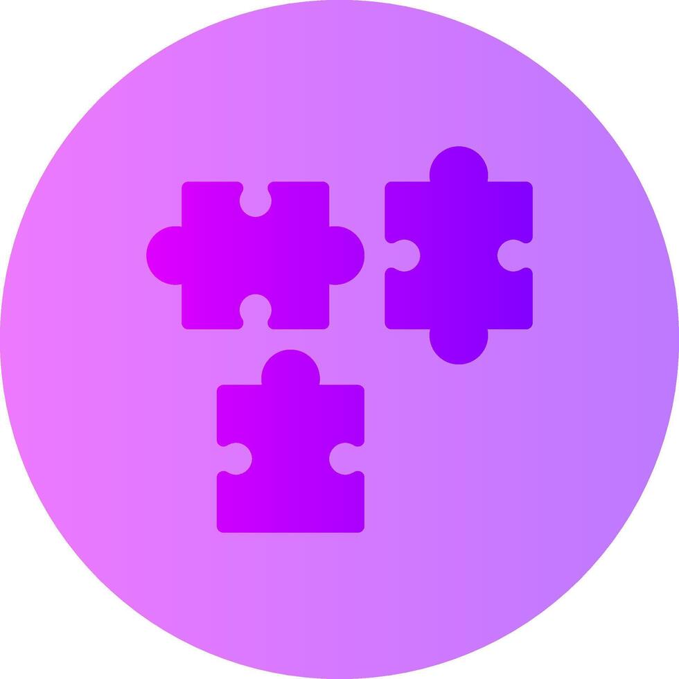 Jigsaw Gradient Circle Icon vector