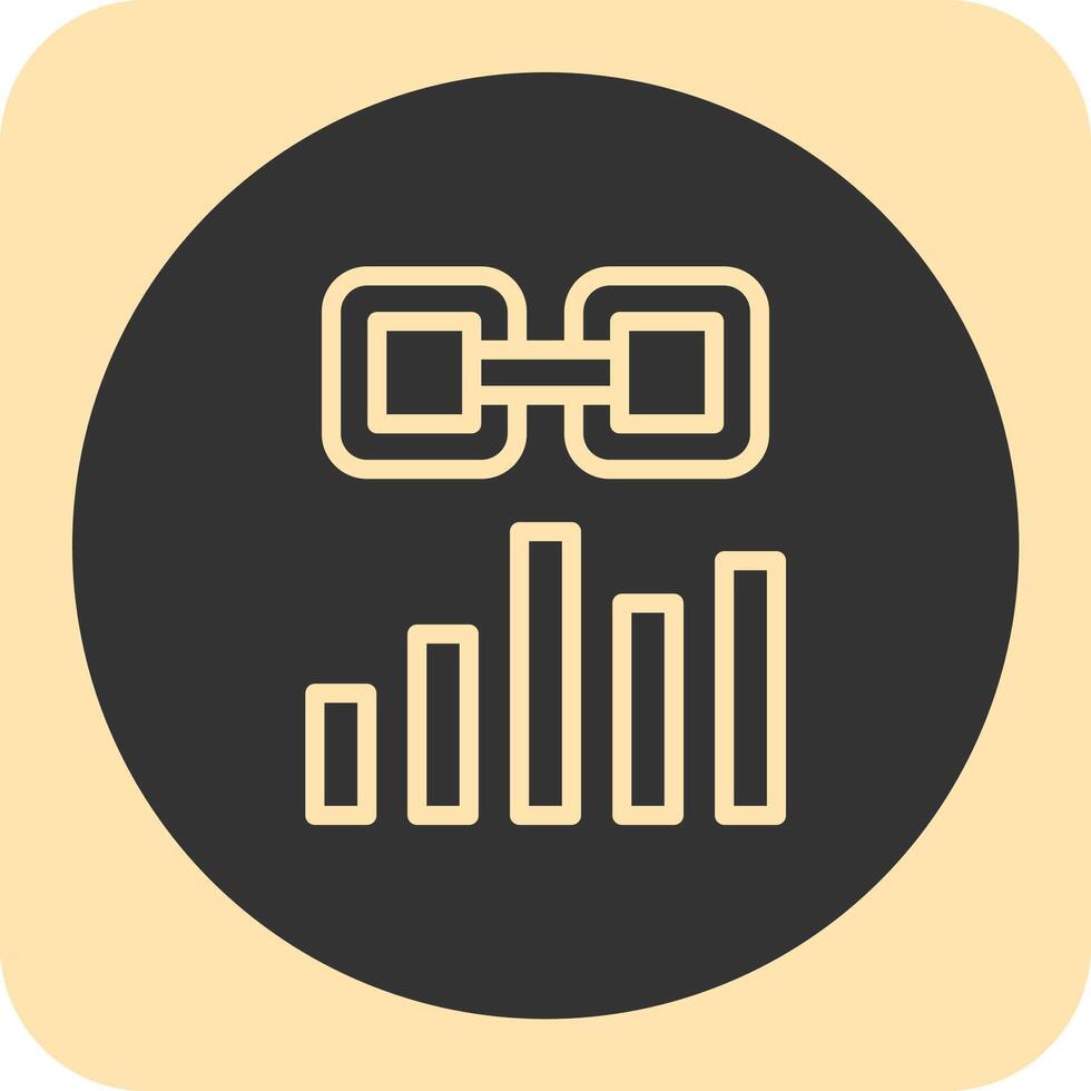 enlace lineal redondo icono vector