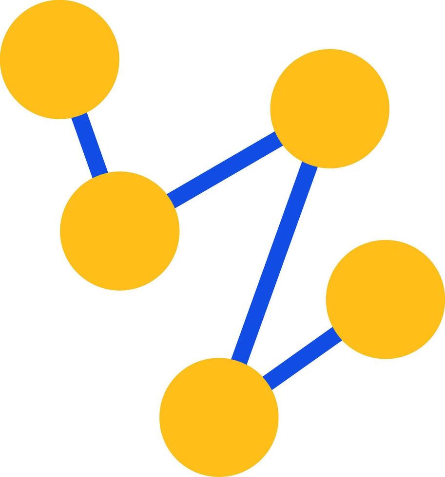 conexión plano dos color icono vector