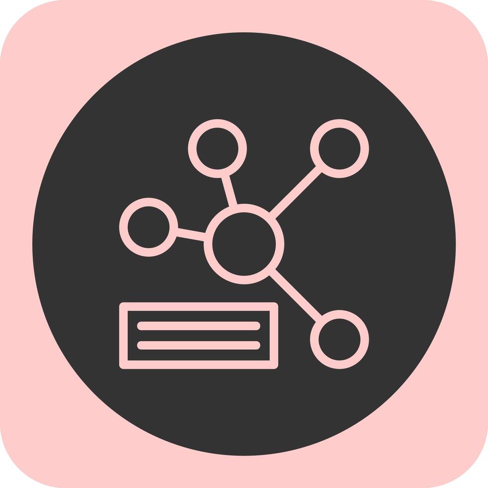 Network Linear Round Icon vector