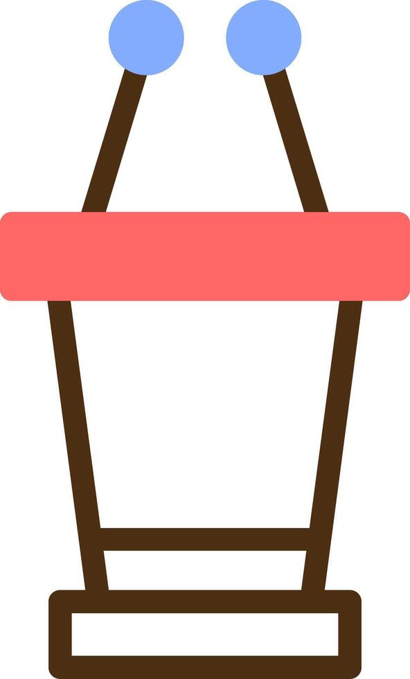 Speaker Podium Color Filled Icon vector