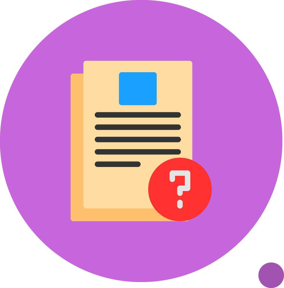 Questionnaire Flat Shadow Icon vector