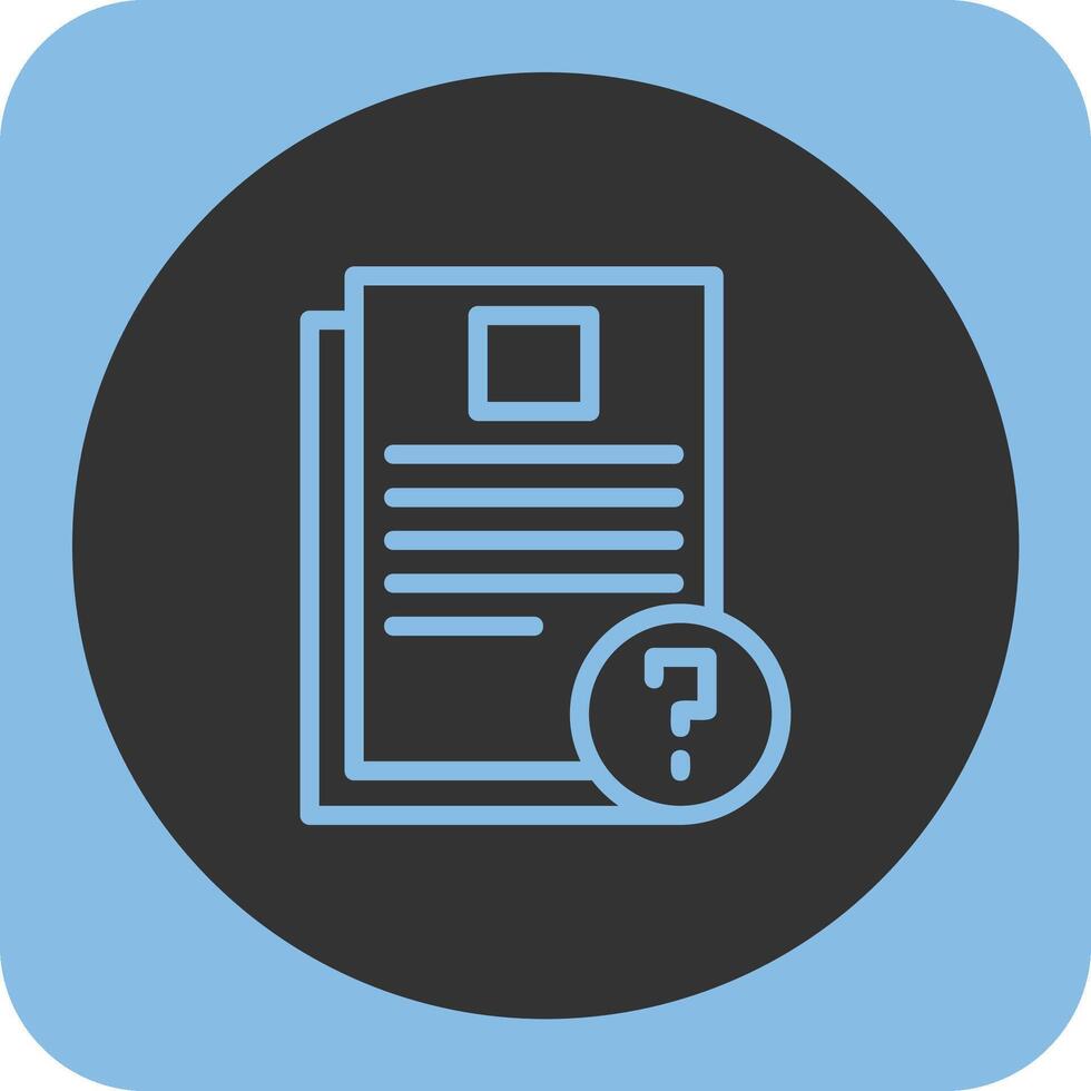 Questionnaire Linear Round Icon vector