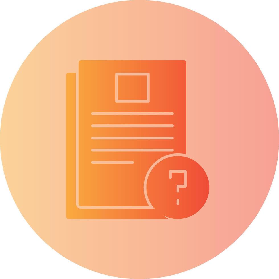 Questionnaire Gradient Circle Icon vector