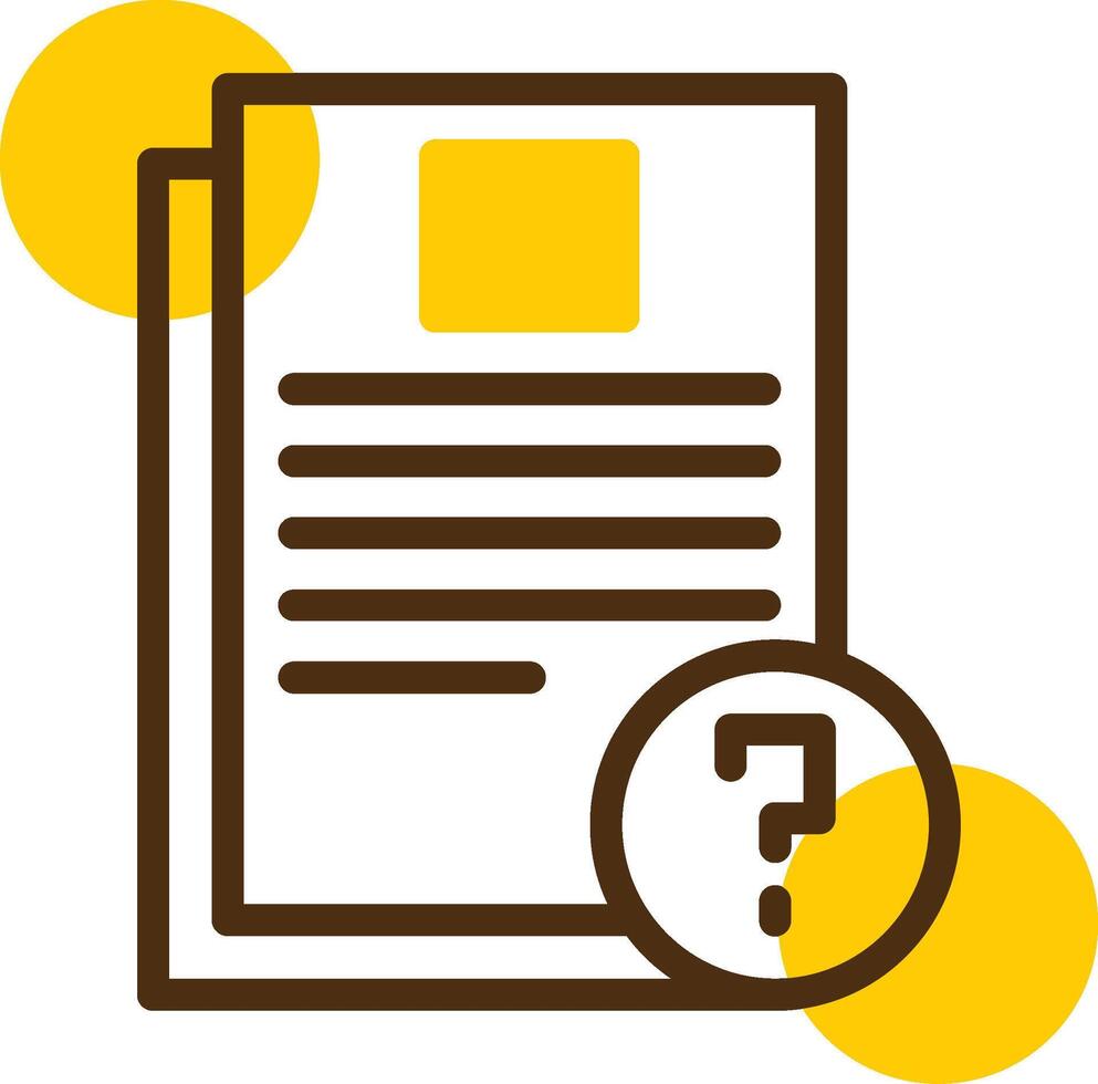 Questionnaire Yellow Lieanr Circle Icon vector