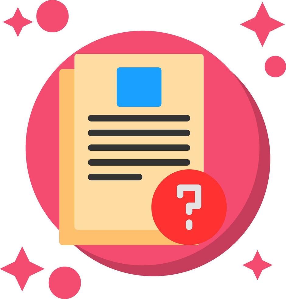 Questionnaire Tailed Color Icon vector