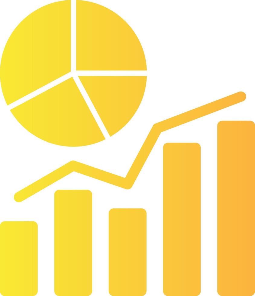 Chart Solid Multi Gradient Icon vector