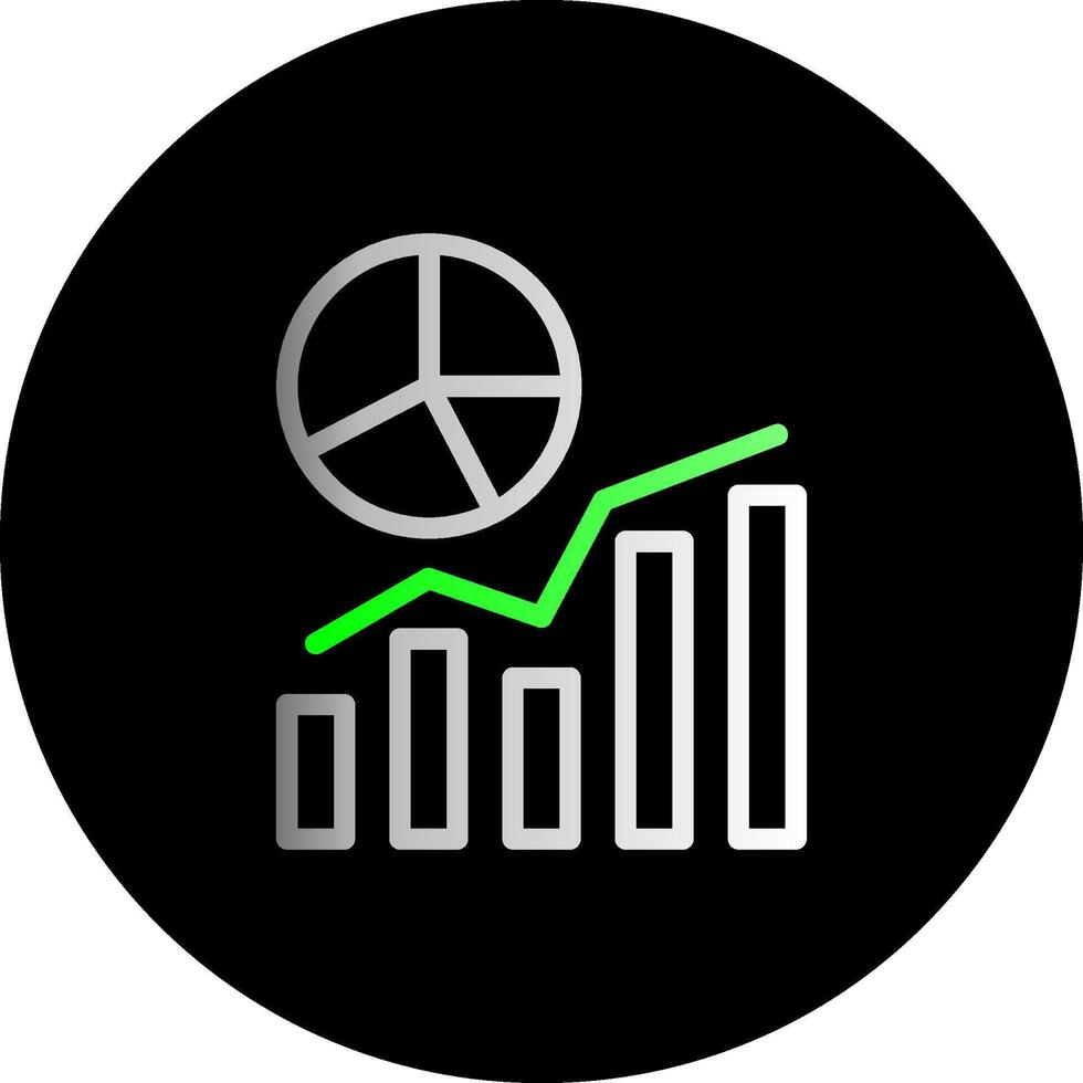 Chart Dual Gradient Circle Icon vector