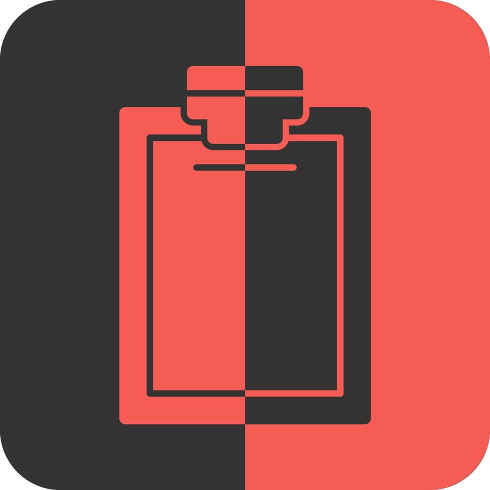 Clipboard Red Inverse Icon vector