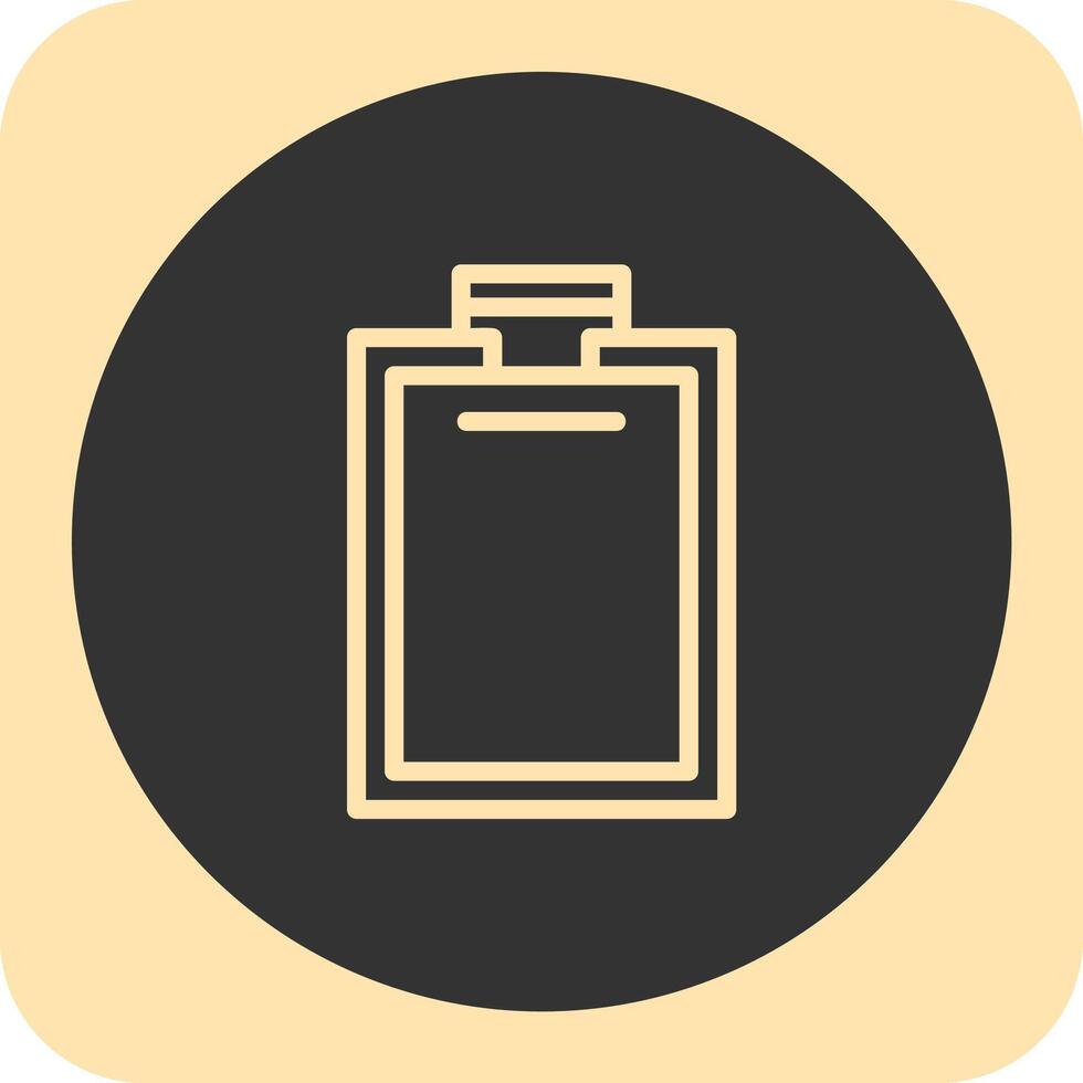Clipboard Linear Round Icon vector