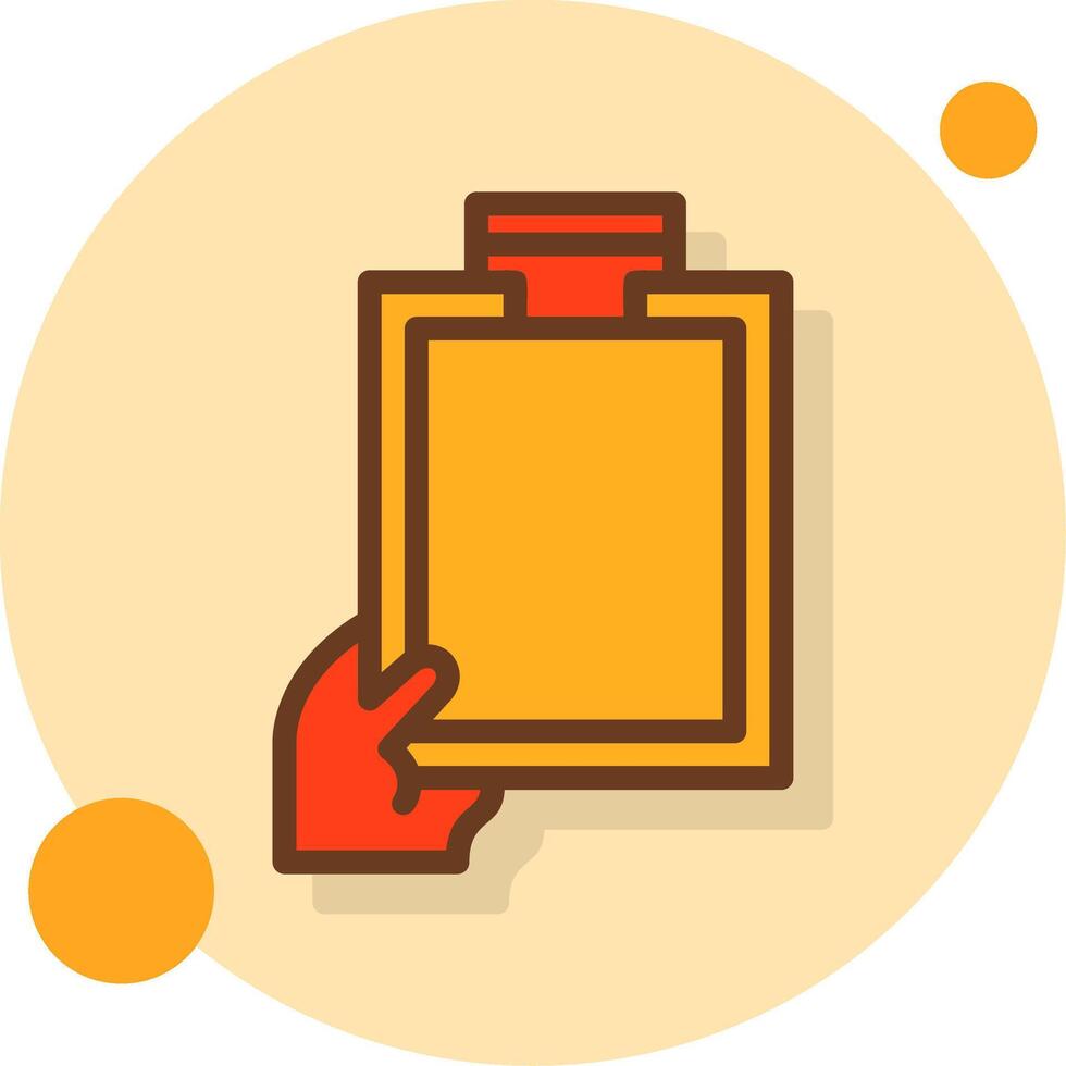 Hand Clipboard Filled Shadow Cirlce Icon vector