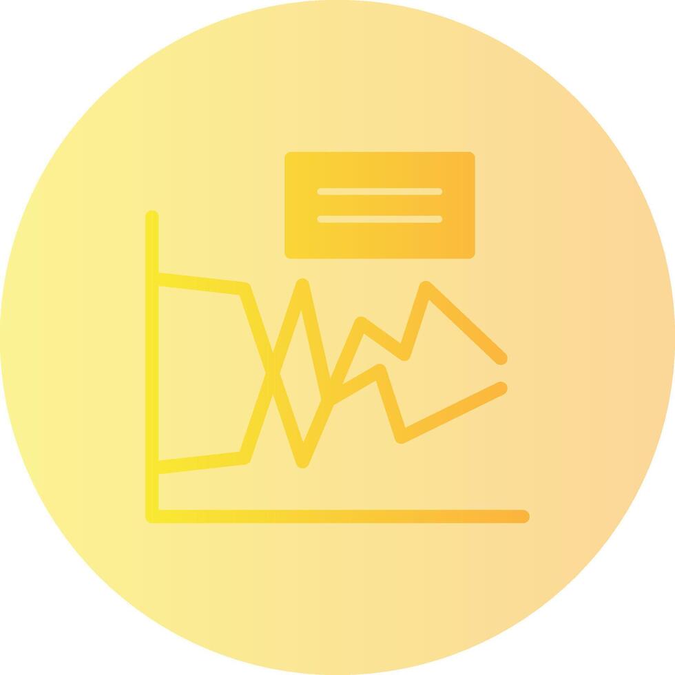 Line Graph Gradient Circle Icon vector